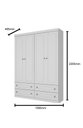 Ver imagem 4 de Jogo de Quarto Infantil Americano com Guarda Roupa e Cômoda Branco - Henn