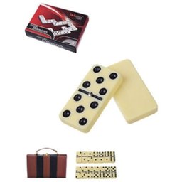 DOMINO 28 PECAS DE OSSO COM MALETA DE COURO JOGO PROFISSIONAL ESTOJO - 2