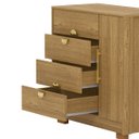 Ver imagem 2 de Cômoda Sapateira Ilha Bela 1 Porta 4 Gavetas - Aurum:nature