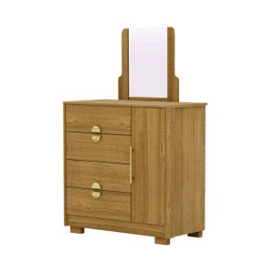 Cômoda Sapateira Ilha Bela 1 Porta 4 Gavetas - Aurum:nature