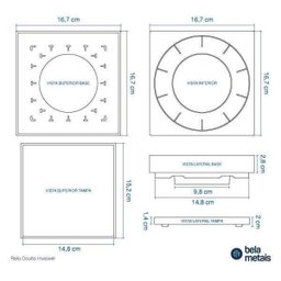 Ralo Oculto Invisível Com Encaixe Universal (Branco) - 10