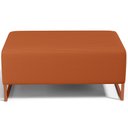 Ver imagem 5 de Puff Decorativo Sala De Estar Cléo 90cm Base De Ferro Cobre W01 Tecido Terracota - Lyam Decor
