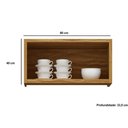 Ver imagem 2 de Armário Aéreo Cozinha Modulado Tempranillo 1 Porta Basculante 80cm Amendoa/off White - Ronipa