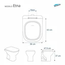Ver imagem 3 de Assento Sanitário Fechamento Lento Etna Branco Para Louça Icasa