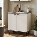 Ver imagem 1 de Balcão 2 Portas sem Tampo 100% MDF Americano Provençal Iluminata Branco