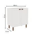 Ver imagem 3 de Balcão 2 Portas sem Tampo 100% MDF Americano Provençal Iluminata Branco