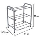 Ver imagem 6 de Sapateira 3 Andares Pintura Elestrostática Cinza Sky 6 Pares - 51x55 Cm