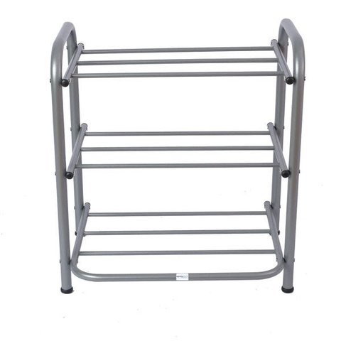 Sapateira 3 Andares Pintura Elestrostática Cinza Sky 6 Pares - 51x55 Cm