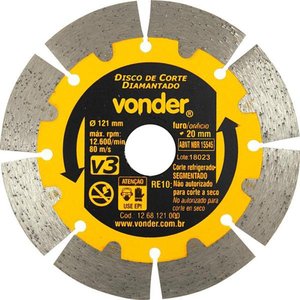 Disco Diamantado 121mm V3 Segmentado