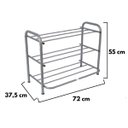 Ver imagem 6 de Sapateira 3 Andares Pintura Elestrostática Cinza Sky 9 Pares - 72x55 Cm