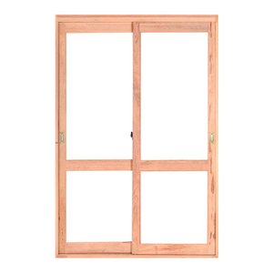 Porta Balcão de Correr de Madeira Eucalipto Semi-panorâmico 2f Reto Bat.12 Cm Esel - 216ax120l