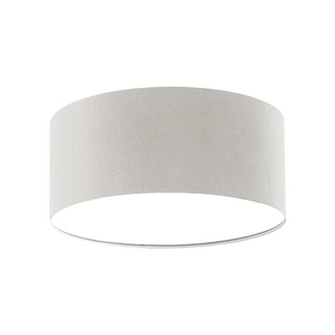 Luminária Plafon Redondo Cúpula em Tecido 30x15:Cinza5929