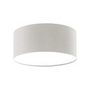 Ver imagem 1 de Luminária Plafon Redondo Cúpula em Tecido 30x15:Cinza5929