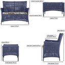 Ver imagem 6 de 1 Sofá e Mesa Igapó Alumínio Preta Corda Náutica E6 Trama Azul
