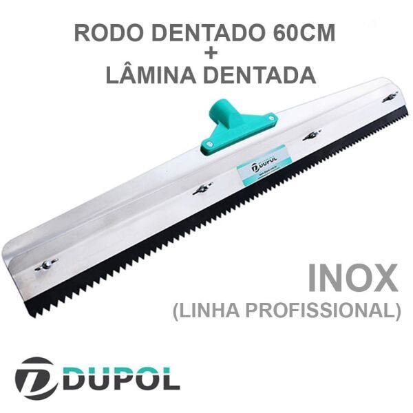 Rodo Dentado 60cm Inox + Lâmina Dentada 60cm - Aço - PT2 (PARA ATINGIR APROX. 2MM) - 1