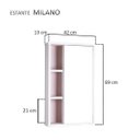 Ver imagem 3 de Armário com Espelho para Banheiro Milano Branco e Rosa Claro