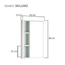 Ver imagem 3 de Armário com Espelho para Banheiro Milano Branco e Verde Menta