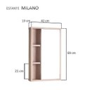 Ver imagem 5 de Armário com Espelho para Banheiro Milano Carvalho
