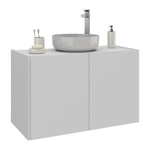 Gabinete de Banheiro 62,5cm Suspenso 2 Portas Multimóveis Mp5044 Branco