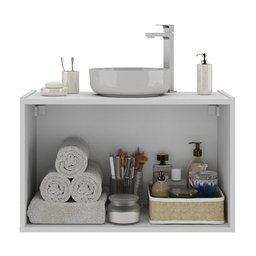 Gabinete de Banheiro 62,5cm Suspenso 2 Portas Multimóveis Mp5044 Branco - 4