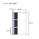 Ver imagem 5 de Armário com Espelho para Banheiro Milano Branco e Azul Marinho