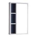 Ver imagem 2 de Armário com Espelho para Banheiro Milano Branco e Azul Marinho