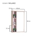 Ver imagem 5 de Armário com Espelho para Banheiro Milano Carvalho e Rosa Claro