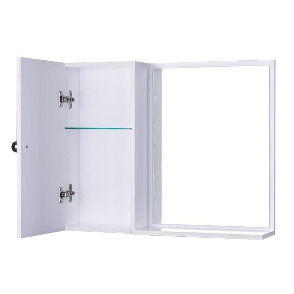 Armário para Banheiro com Espelho Branco (já vem montado) - 3