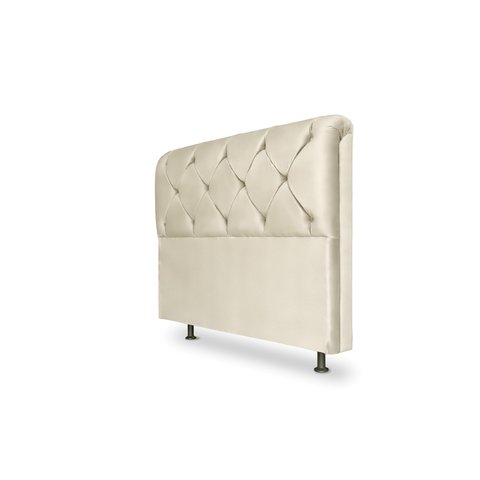 Cabeceira De Cama Box Daiana King 195cm X 118cm Suede Marfim Mz Decor