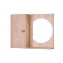 Ver imagem 1 de Armário para Banheiro com Espelho Redondo Madeira Clara