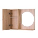 Ver imagem 3 de Armário para Banheiro com Espelho Redondo Madeira Clara