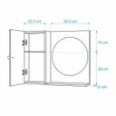 Ver imagem 6 de Armário para Banheiro com Espelho Redondo Madeira Clara