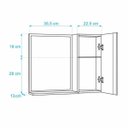 Ver imagem 6 de Espelho para Banheiro com Armário Cinza Claro Barra Vertical