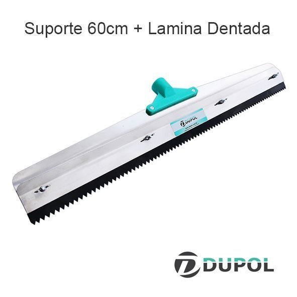 Rodo Dentado 60cm Inox + Lâmina Dentada 60cm - Borracha - PT5 (PARA ATINGIR APROX. 5MM) - 2