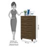 Cômoda Compacta 56cm 5 Gavetas Alba Cedro - Mpozenato - 4