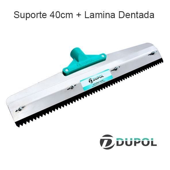 Rodo Dentado Inox 40cm + Lâmina Dentada 40cm - Borracha - PT5 (PARA ATINGIR APROX. 5MM) - 3