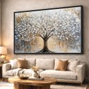 Ver imagem 1 de Quadro Abstrato Árvore da Vida - Sonhos que Florescem