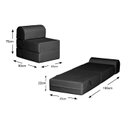 Ver imagem 3 de Sofá Cama Solteiro New Extra Courano Preto - Paropas