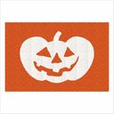 Ver imagem 2 de TAPETE DECORAÇÃO DE HALLOWEEN ABÓBORA COR LARANJA. PORTA