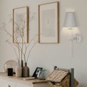 Ver imagem 3 de Luminária Parede Arandela Tocheiro Cúpula Metal Quarto Prata