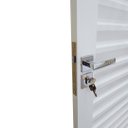 Ver imagem 3 de Porta Palheta de Alumínio Branco Maçaneta Premium Linha Roma:Direita/210 x 100