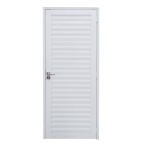 Porta Palheta de Alumínio Branco Maçaneta Premium Linha Roma:Direita/210 x 100