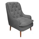 Ver imagem 3 de Kit 2 Poltronas Decorativas Lille Suede Grafite - Dominic Decor