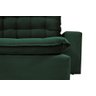 Sofá 4 Lugares Retrátil e Reclinável com Pillow Duque 2,30m Veludo Premium Verde Esmeralda - 5