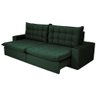 Sofá 4 Lugares Retrátil e Reclinável com Pillow Duque 2,30m Veludo Premium Verde Esmeralda - 1