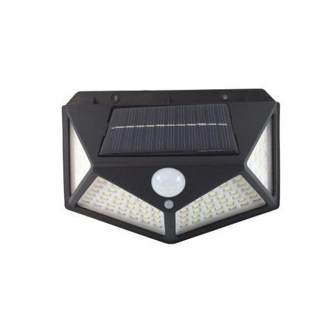 Luminária Solar Parede 100 Led C/ Sensor de Presença