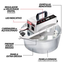 Panela de Brigadeiro Elétrica Saro 10L Bivolt PA10 - 3