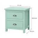 Ver imagem 4 de Mesa de Cabeceira com 2 Gavetas Versatille - Verde Menta