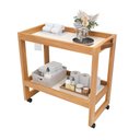 Ver imagem 7 de Carrinho Banheiro Organizador Multiuso com Rodinhas 2 Prateleira Pérola Movelove