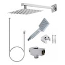 Ver imagem 1 de Ducha/ Chuveiro Slim Inox Desviador E Ducha De Mão Luxo